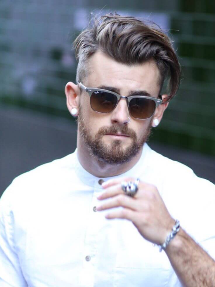 Simple Guys Hairstyle Long On Top for Short hair
