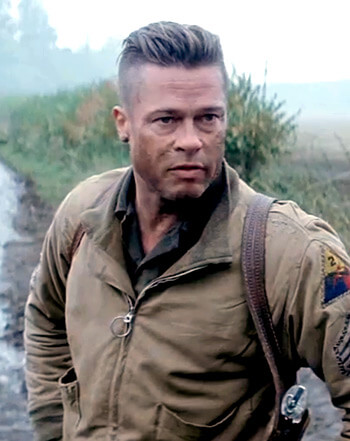 Brad Pitt's Fury Hairstyle