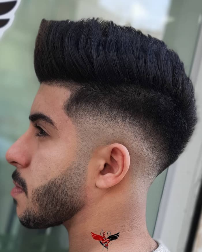 Spiky haircut