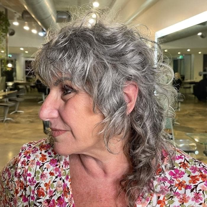 Curly Choppy Hair for Women Over 50