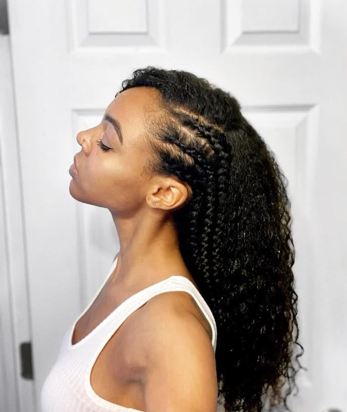 See How To EASY Cute Half Braid Style Half Curly Hairstyles For Black Women  The Results Are Out… Natural Hair Braids, Half Braided Hairstyles, Natural  Hair Styles 