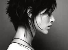 short choppy hair black