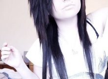 straight layered hairstyles emo
