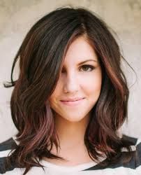 Hairstyles For Round Face Women Side Swept Awesome Highlights