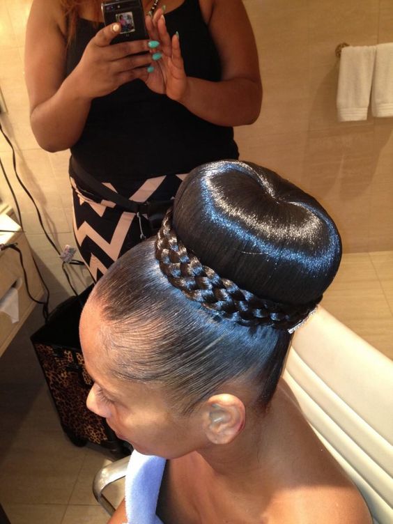 43 Black Wedding Hairstyles For Black Women Big Bun 