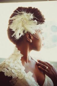 Wedding Hairstyles For Black Women Feather Lace