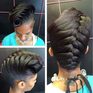 Wedding Hairstyles For Black Women French & Rose Braid Updo