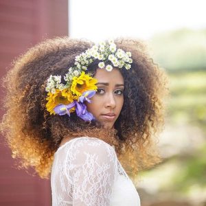 Wedding Hairstyles For Black Women Fro & Flowers