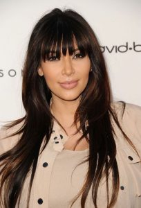 Female Celebrities Hairstyles Kim Kardashian