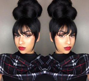 black women hairstyles big bun