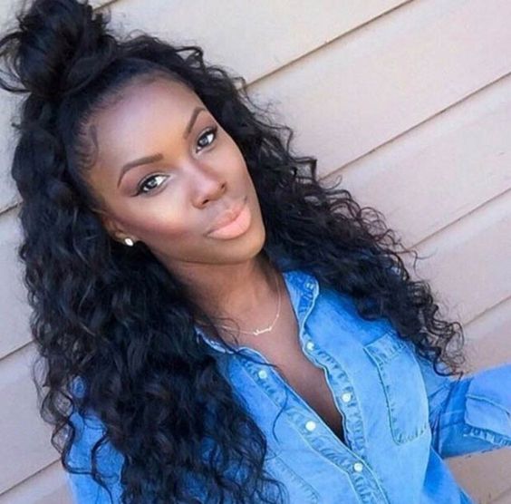 45-beautiful-black-women-hair-styles-half-up-half-down | Hairstyles