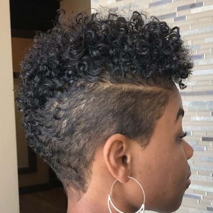 Very Short Curls with a Mohawk