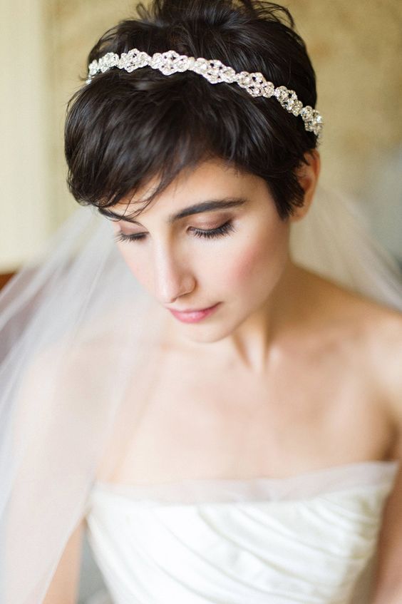 100 Beautiful Hairstyles For Brides Very Short Pixie & Delicate