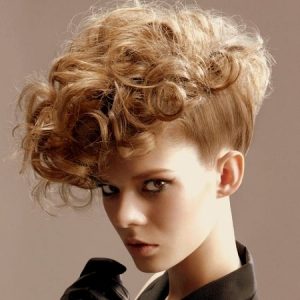 curly pompadour haircut for women