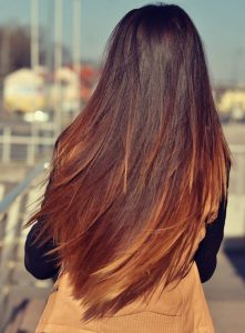 long hairstyles with layers dark to copper