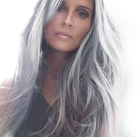 Hairstyles For Women Over 60 Long Silky Soft Gray  Hairstyles 