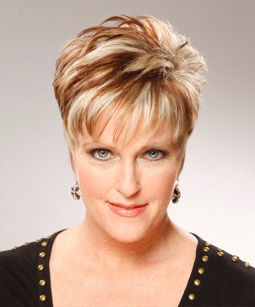 Hairstyles For Women Over 60 Rounded Super Short Two Tone 