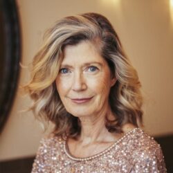 Carmel Highlights with Bouncy Curls for women over 60