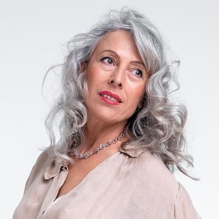 Grey and Big Curls