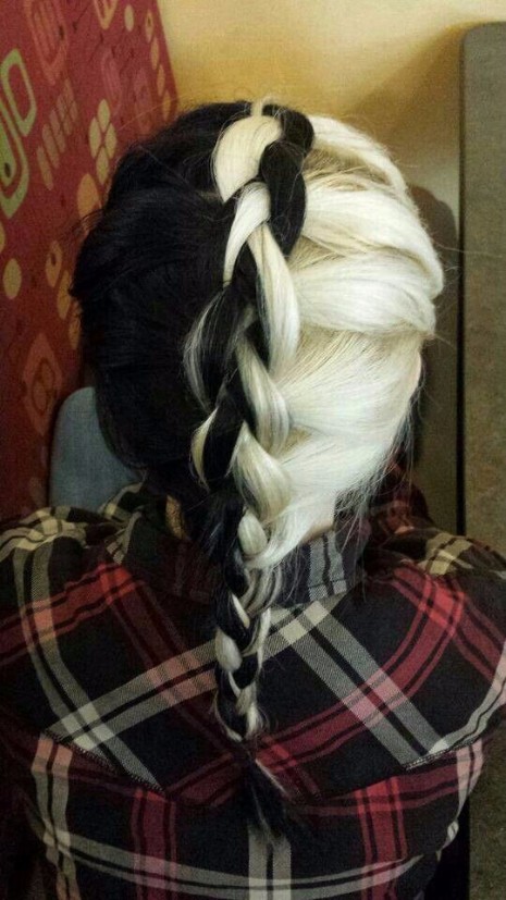 black-and-white-braid-ridiculous-haircuts