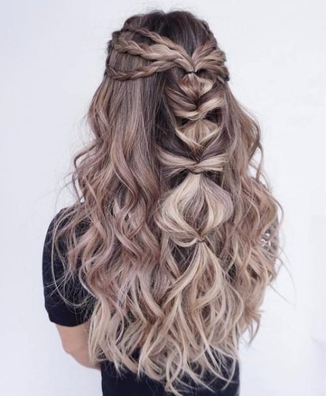 faux braid with halo