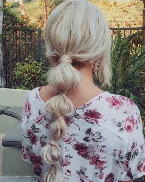 bubble ponytail hairstyles