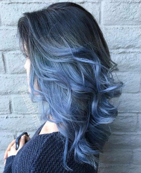 Black To Blue Ombre