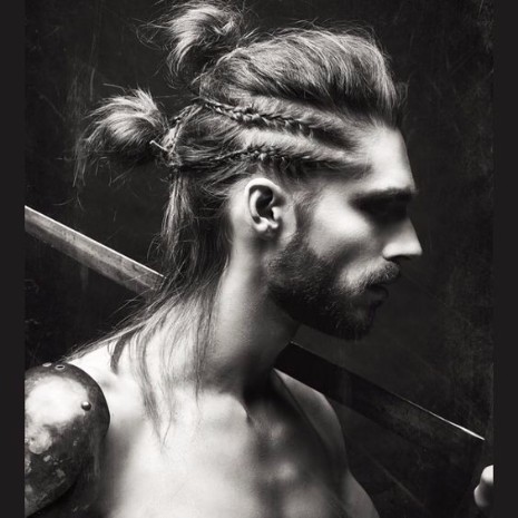 braids and buns mohawk hairstyle for long hair