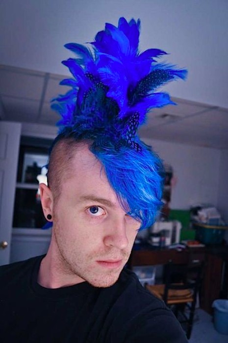 Feathered Mohawk hairstyle