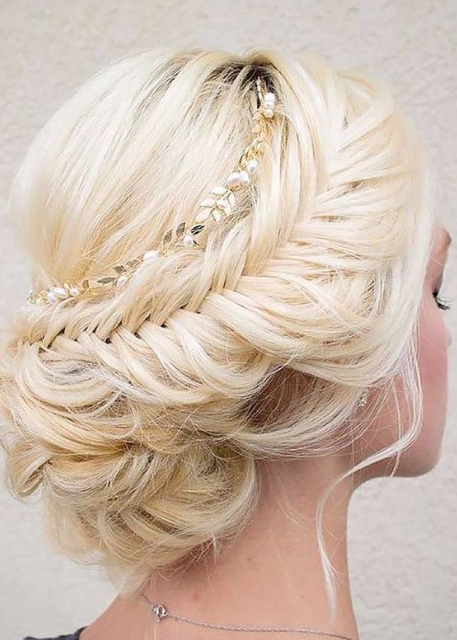 35 Trendy Prom Updos | Grecian Fishtail Updo | Hairstyle on Point