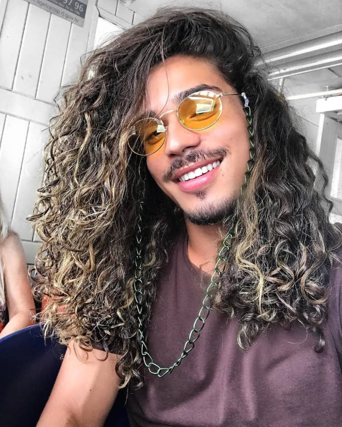 Highlighted Curls for Men