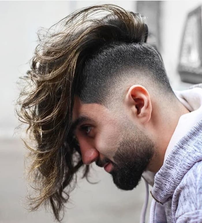 Men’s Long Hair with Shaved Sides