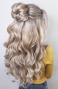 Adorable Bun Hairstyles You Need To Try ASAP | Elegant Half Up Bun | Hairstyleonpoint.com