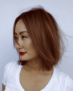 Chic Short Bob Hairstyles | Red Bob with Wispy Layers | Hairstyleonpoint.com