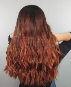 Long Auburn Red Hair