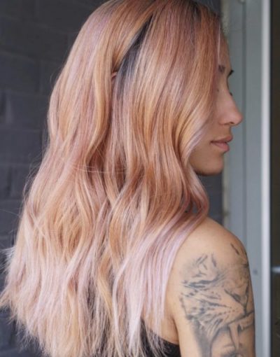 Long Pink Hair with Beachy Waves