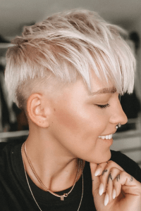 Platinum Bowl Cut with Shaved Sides