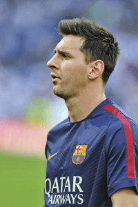 Messi with Short Pompadour Hairstyle