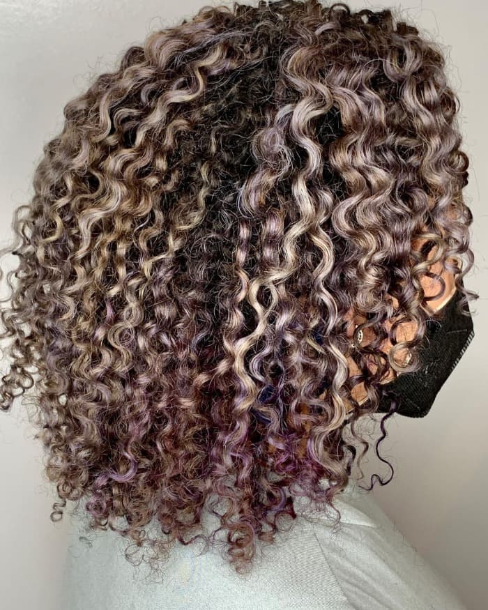 Tight Long Curls With Hot Color Tips