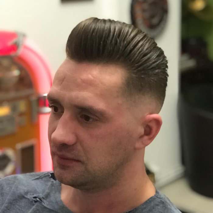 Taper Fade with Short Pompadour