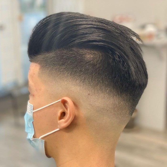 Long Combover with Drop Fade