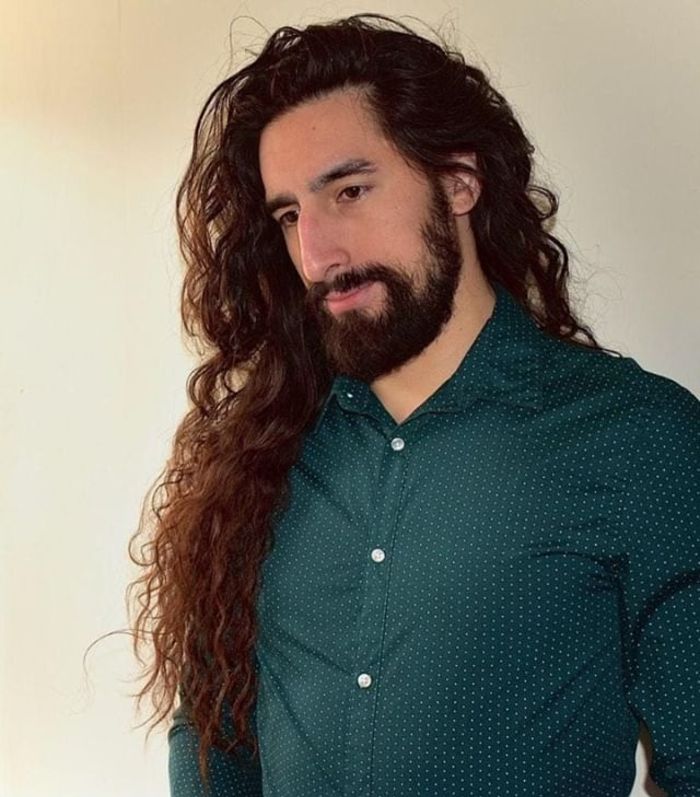 Long Wavy Hair + Full Beard