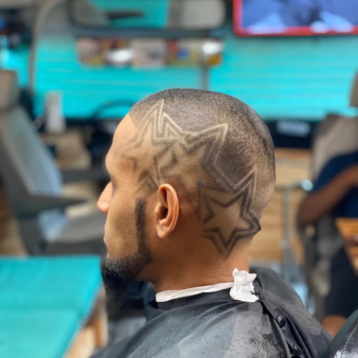 Multiple Stars on the Back and Sides