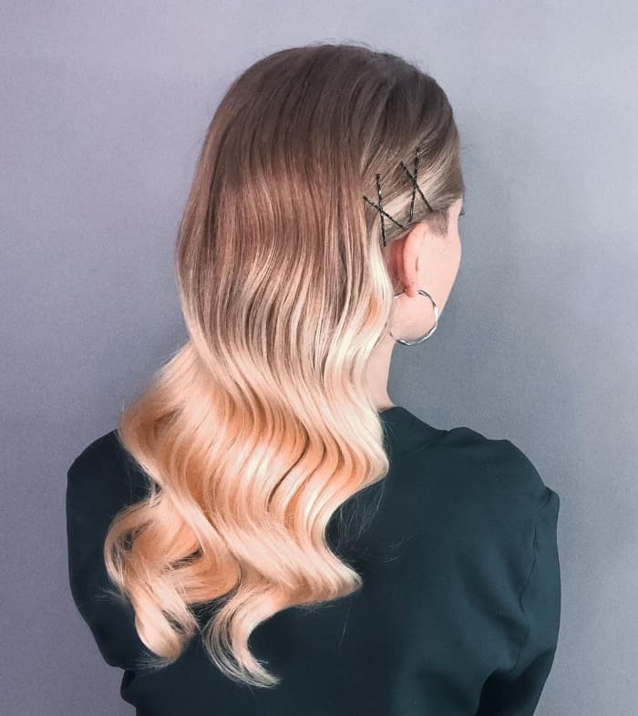 Side Swept Long With Hair Gems