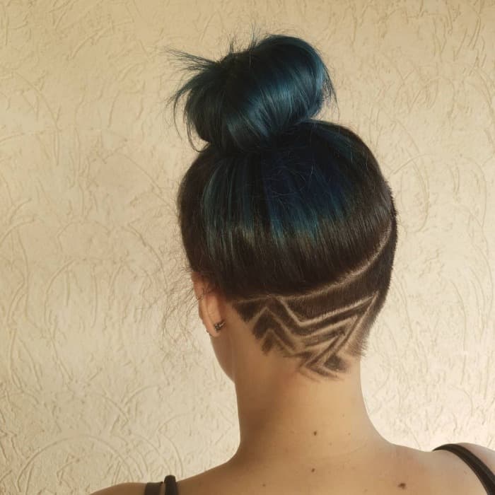 Women’s Undercut Hair Tattoo