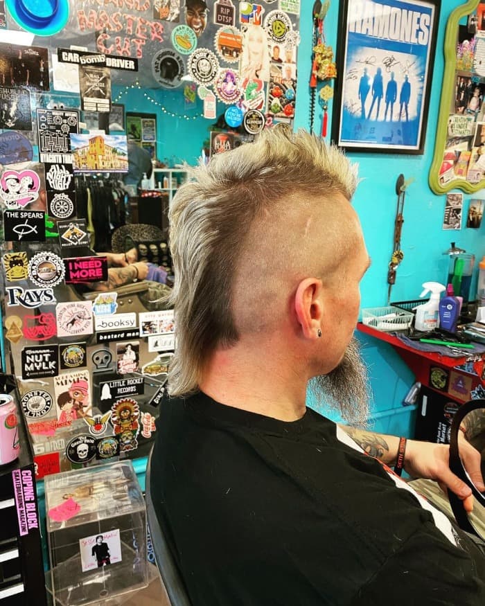Two-Toned Mohawk Style with Beard