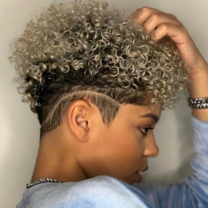 African-American Messy Ashy Pixie