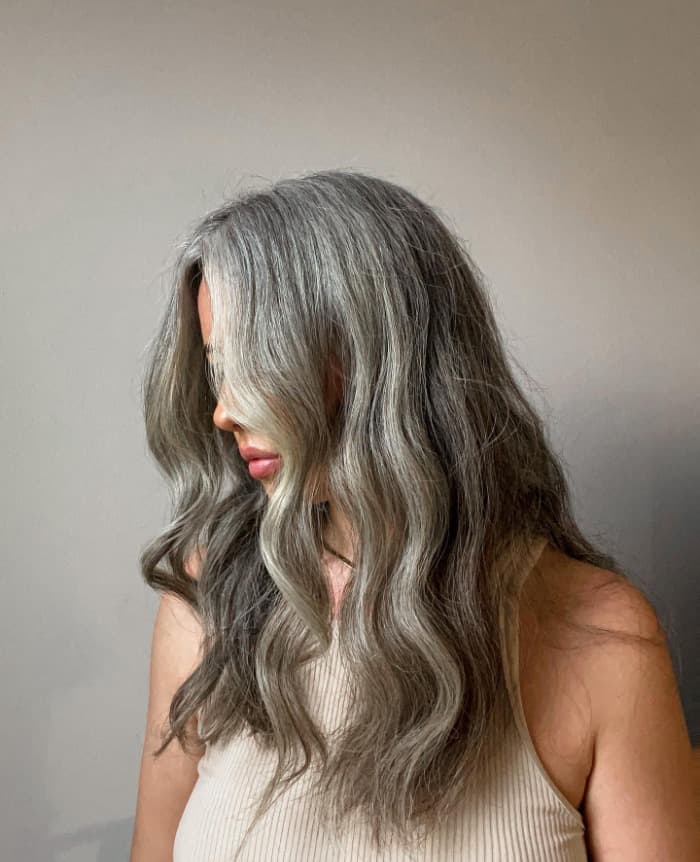 Dishwater Blonde with Silver Sprinkle