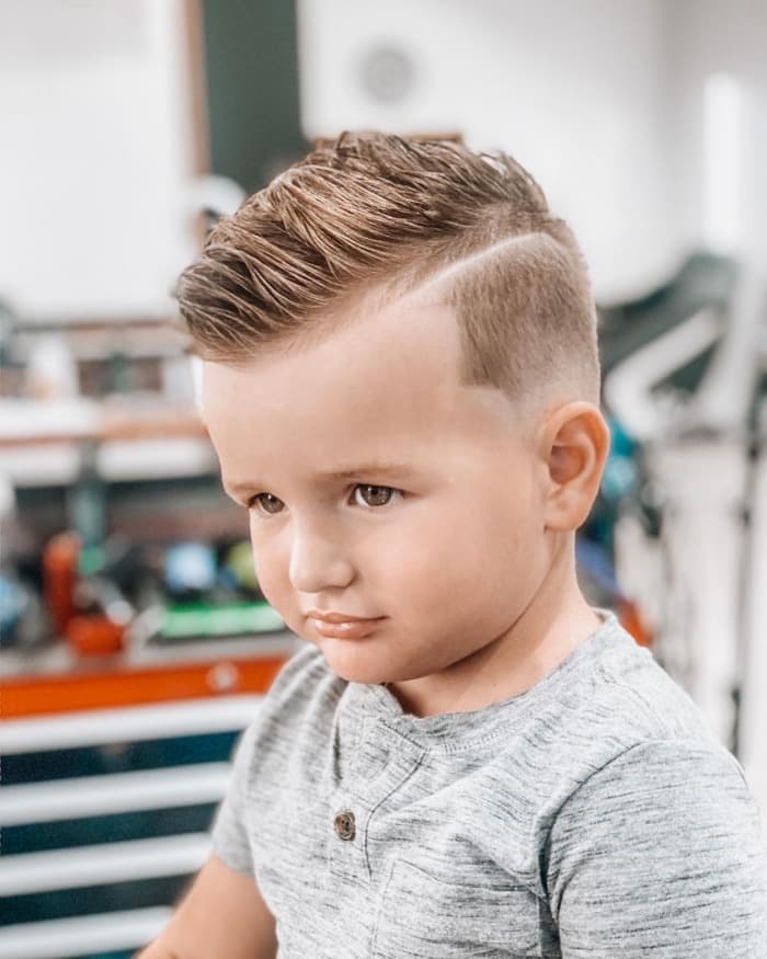 Haircuts For Little Boys   Faux Hawk Fade 