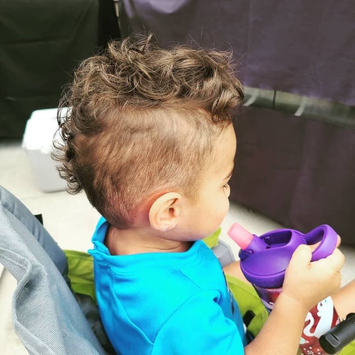 Toddler Boys With Curly Hair   Mini Mohawk 